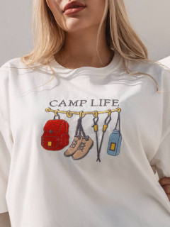 تیشرت باکسی camp life کد 100740